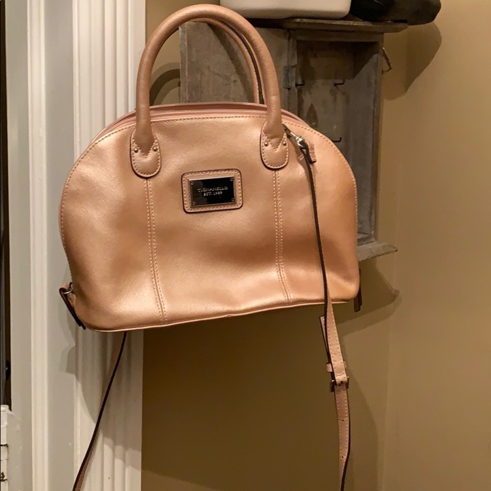 Tignanello crossbody bag with shimmer blush pink!